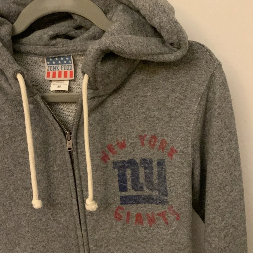 NY Giants NFL football team gray hoodie with zipper and pockets. Worn once/twice - Picture 3 of 5